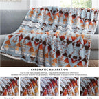 CASAAGUSTO Boho Sherpa Throw Blanket, Aztec Queen Blanket, Ultra Soft, Warm, Cozy, Plush, Thick Fleece Bohemian Throw Blanket for Couch, Bed, Sofa (Blue Grey 90 * 90 Inch)