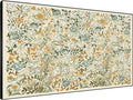SIGNWIN 46"x72" Extra Large Framed Wall Art Vintage Botanical Floral with Golden and Teal Leaves, Elegant Nature Illustration for Home Living Room Bedroom Decor (Frame Assembly Required)