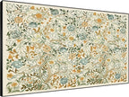 SIGNWIN 46"x72" Extra Large Framed Wall Art Vintage Botanical Floral with Golden and Teal Leaves, Elegant Nature Illustration for Home Living Room Bedroom Decor (Frame Assembly Required)