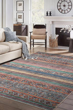 Keen Home Design 8x10 Rug - Machine Washable Area Rug with Non-Slip Backing, Ideal for Living Room, Dining Room, Bedroom - Vintage, Easy Clean, Durable, Low Pile Rug - (8' x 10')