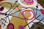 Kandinsky Abstract Throw Pillow Cover - Circles | Modern Couch & Outdoor Pillow | Mid Century Chair Cushions | Handmade Wool Size 18x18