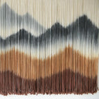 Macrame Wall Hanging Mountain Wall Art Dip-Dyed Macrame Wall Decor Modern Wall Decor Fiber Wall Art Craftsmanship 57" Wx35"L