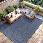 CAMILSON Outdoor Rug 6x9 Modern Area Rugs for Indoor and Outdoor Patios and Porches - Waterproof, Washable, Non-Shedding, Easy-to-Clean Outside Carpet (6 x 9, Solid - Navy Blue)