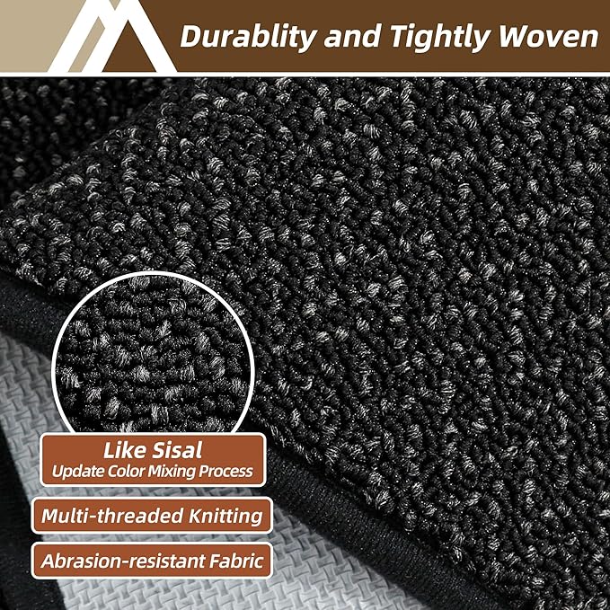 COSY HOMEER-Door-Mat 24"x36" Non Slip Absorbent Entryway Rugs Dirt Trapper Doormats Washable Entrance Mats Low Pile Welcome Floor Mat for Front Back Door and Entry Mats,Black