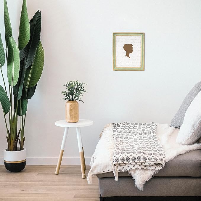 AELS 8x10 Inch Vintage Picture Frame, Elegant Antique Photo Frames with Glass Front, Photo Display, Tabletop Wall Hanging, Gift Ideas, Sage Green with Gold Trim