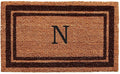Calloway Mills 152982436N Brown Border 24" x 36" Monogram Doormat (Letter N)