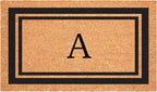 Calloway Mills 152962448 Black Border 24" x 48" Monogram Doormat (Letter A)