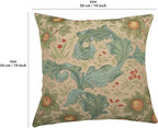 Charlotte Home Furnishings Decorative Tapestry Pillow Cover 19x19 in, Beige Arabesques Couch Pillow Cover, French Country Square Cushion Cases for Living Room Home Decor, Soft Cotton Jacquard Woven