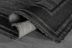 Beverly Rug Large Outdoor Rug 10x14 Modern Bordered Area Rugs for Indoor and Outdoor Patio Deck Porch Garden Waterproof Weather Sun Resistant Washable Outside Carpet (10 x 14 Black)
