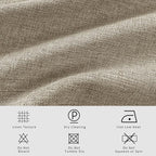 Macochico Pinch Pleated Blackout Curtains 102 Inches Long 100% Blackout Natural Linen Drapes for Bedroom Living Room Windows Farmhouse Burlap Curtains with Tieback 52”Wx102”L Light Khaki 1 Panel