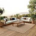 Nourison Home Positano Indoor/Outdoor Jute 9' x 12' Area Rug, Easy Cleaning, Non Shedding, Bed Room, Living Room, Dining Room, Backyard, Deck, Patio (9x12)