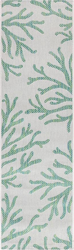 Keen Home Design Terrace Outdoor Runner Rug - 2x10 Washable Indoor/Outdoor Rug for Patio, Kitchen, Balcony, Beach, Garden, Deck and Porch, Size: 2'2"x9'11"