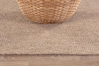 CAMILSON Easy Jute Rug 5x7, Indoor Outdoor Natural Color Fiber Area Rugs for Living Room Patio and Kitchen Rug, Solid Boho Woven Design, Easy-Cleaning, Washable Outside Carpet Alfombras (5 x 7)