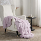 Bedsure GentleSoft Fluffy Lavender Purple Throw Blanket, Purple Decor Lilac Gifts for Kids Girls Women, Soft Cozy Fuzzy Plush Warm Thick Sherpa Fleece Faux Fur Blanket, Birthday Gifts for Her, 50x60