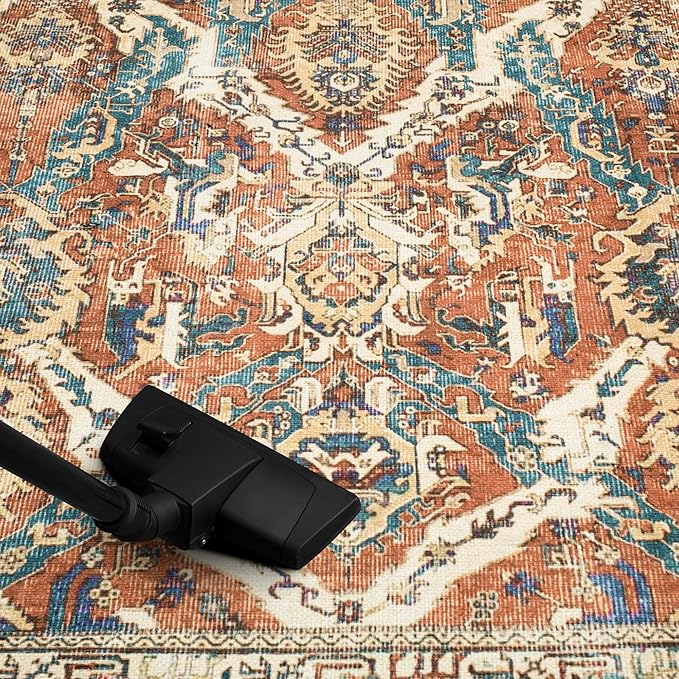 Keen Home Design 3x5 Rug - Machine Washable Entry Rug with Non-Slip Backing, Ideal for Enteryway, Kitchen, Bathroom, Laundry Room - Vintage, Easy Clean, Durable, Low Pile Rug - (3' x 5')