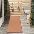 Nourison Positano Indoor/Outdoor Terracotta 2'2" x 8' Area Rug, Easy Cleaning, Non Shedding, Bed Room, Living Room, Dining Room, Backyard, Deck, Patio (2x8)