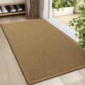 LEKEEPGO Door Mat 24"x36", Non Slip Door Mat Indoor Entrance, Rubber Backing Front Indoor Door mat Washable Absorbent Low-Profile Entryway Entry Resist Dirt Inside Door Mats, Light Brown