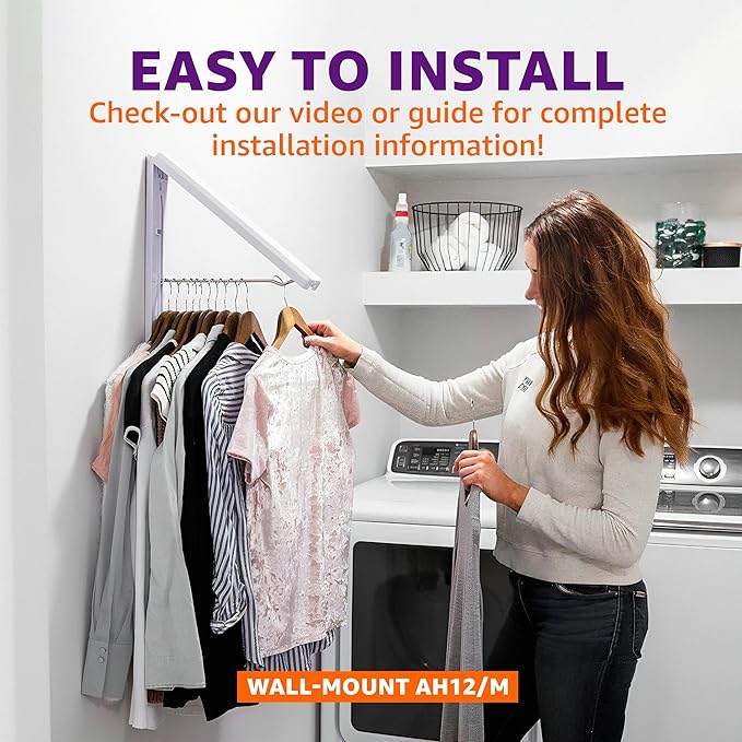 InstaHanger - Wall Mounted Drying Rack - The Original Collapsible Clothes Drying Rack and Storage