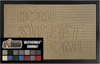 GORILLA GRIP 100% Waterproof All-Season WeatherMax Doormat, 47x35, US Designed Natural Rubber, Stain and Fade Resistant, Low Profile Indoor Outdoor Door Mats, Easy Clean Patio Mat, Home Sweet Home