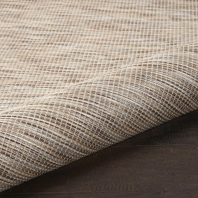 Nourison Positano Indoor/Outdoor Beige 2'2" x 10' Area Rug, Easy Cleaning, Non Shedding, Bed Room, Living Room, Dining Room, Backyard, Deck, Patio (2x10)