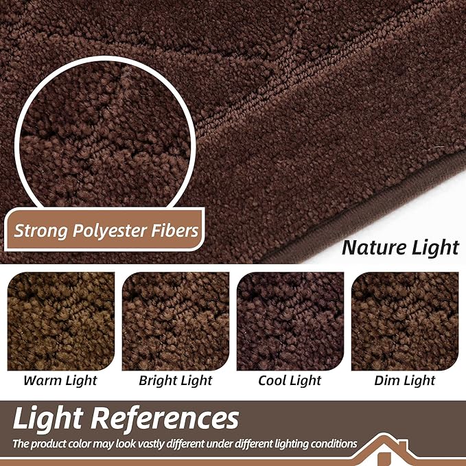 BEQHAUSE Dirt Trapper Door Mat 24" x 36", Doormat Non-Slip Entryway Rugs Washable, Dog Door Mat Stain Resistant and Absorbent Welcome Floor Mat for Front Back Door, Muddy Wet Shoes & Paws, Brown