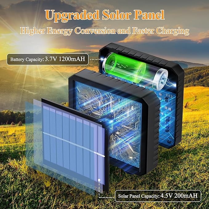 2 Pack Solar String Lights Total 600LED 197FT, IP67 Waterproof Solar Lights for Outside with 8 Modes, Fairy Lights for Patio Garden Party Wedding Yard Camping Decorations (Warm White)