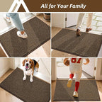 COSY HOMEER-Door-Mat 36"x60" Non Slip Absorbent Entryway Rugs Dirt Trapper Doormats Washable Entrance Mats Low Pile Welcome Floor Mat for Front Back Door and Entry Mats,Brown