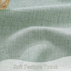 RAIN CITY Light Green Linen Blackout Curtains 72 Inch Long for Living Room,2 Panels Pinch Pleated Drape with Hooks Back Tab Boho Decor, Textured Full Black Out Curtains for Bedroom 50 x 72
