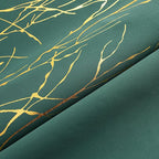 Grommets Blackout Long Window Curtains Green Gold-52W*95L 2PCS Drapes for Bedroom