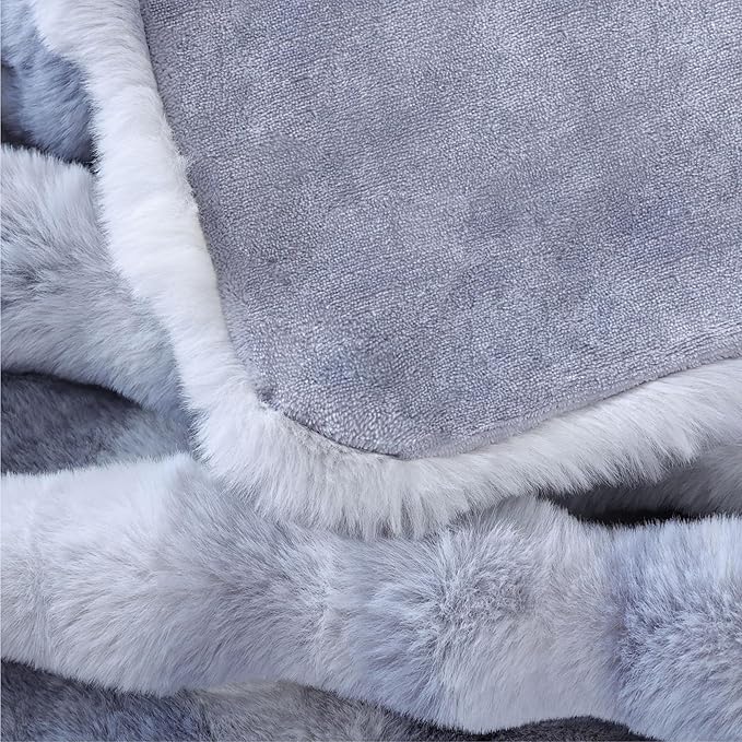 Tie-dye Blue Soft Comfy Throw Blanket for Couch Bedroom Faux Fur 50x60 Fluffy Blanket for Living Room Furry Bed Comforter Cozy Home Decor Gifts 860 GSM