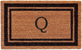 Calloway Mills 152963672Q Black Border 36" x 72" Monogram Doormat Letter (Q)