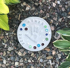 Large DIY Stepping Stone Kit, Handprint Stepping Stone, Mother's Day Gift, Footprint Stepping Stone (10 Inch)