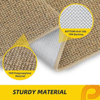 JSEI Dirt Trapper Door Mat 24"x60" Non-Slip Washable Entrance Mat, Dog Doormats, Absorbent & Fade-Resistant Floor Mats, Low Profile Welcome Mats for Entryway, Front Door, and Inside Entrance, Beige