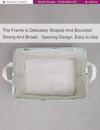 Rectangular Storage Basket Fabric Organizer Bin for Toys,Books,Clothes,Gifts,Pets-Perfect for Home,Office,Nursery,Dorm,Shelf(Rec dinosaur)