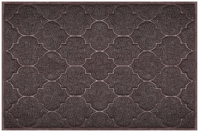 Door Mat Outdoor, 24x36, Welcome Mats for Entryway, Front Doormat for Home Entrance, Indoor Floor Mat, Durable, Non-Slip, Boot Scraper, Catches Muddy and Dirt(Brown)