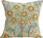 Charlotte Home Furnishings Decorative Tapestry Pillow Cover 19x19 in, Orange Tree Couch Throw Pillow Cover, French Country Square Cushion Cases for Living Room Home Decor, Soft Cotton Jacquard Woven