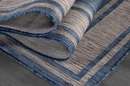 Beverly Rug Large Outdoor Rug 9x12 Modern Bordered Area Rugs for Indoor and Outdoor Patio Deck Porch Garden Waterproof Weather Sun Resistant Washable Outside Carpet (9 x 12 Navy)
