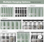 RAIN CITY Light Green Linen Blackout Curtains 45 Inch Long for Living Room,2 Panels Pinch Pleated Drape with Hooks Back Tab Boho Decor, Textured Full Black Out Curtains for Bedroom 50 x 45