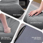 Bean Bag Chairs for Adults Giant Bean Bag Chair Memory Foam BeanBag Chair Big Bean Bag Sofa with Filler Faux Fur Fireside Beanbags Lazy Sofa for Living Room Bedroom Dorm Office (Grey Corduroy)