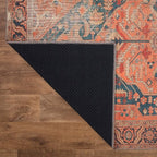 Keen Home Design 10x14 Rug - Machine Washable Area Rug with Non-Slip Backing, Ideal for Living Room, Dining Room, Bedroom - Vintage, Easy Clean, Durable, Low Pile Rug - (9'7" x 14')
