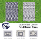OLANLY Outdoor Rug Waterproof 5x8 ft Clearance, Reversible Outdoor Plastic Straw Rug with Floral Pattern, RV Mat for Patio, Camping, Balcony, Deck, Backyard, Navy & White