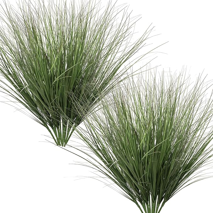 24PCS Fake Plants Artificial Wheat Grass Greenery Plastic Plants Fake Grass Artificial Plants for Outdoor Decor Artificial Grass Plant with Greenery Stems for Indoor Home Decoration 26.4"