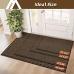 COSY HOMEER-Door-Mat 24"x36" Non Slip Absorbent Entryway Rugs Dirt Trapper Doormats Washable Entrance Mats Low Pile Welcome Floor Mat for Front Back Door and Entry Mats,Brown