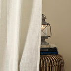 Joydeco Linen Curtains 84 Inch Length 2 Panel Sets,Light Filtering Curtains for Bedroom 52 Inch Wide Living Room Drapes with Back Tabs & Rod Pockets (W52 x L84 Inch, Beige)