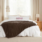 Bedsure GentleSoft Dark Brown Throw Blanket for Couch - Super Soft Cozy Blankets Gifts for Women Men Girls, Cute Small Fleece Throws for Bedroom Home Decor, 50x70 Inches