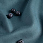 Solino Home Peacock Blue Table Runner 36 Inches - 100% Pure Linen Short Table Runner 14 x 36 Inch Ideal for Dresser and Coffee Tables - Fete
