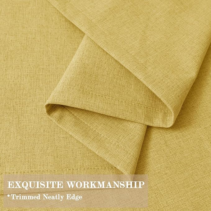 150 Inches Extra Wide Room Divider Draperies, Pinch Pleat Drapes, Absolutely Blackout Sliding Door Drapery, Total Privacy Ceiling Track Curtains, 150" W by 102" L, Yellow (1 Panel)