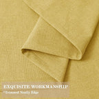 150 Inches Extra Wide Room Divider Draperies, Pinch Pleat Drapes, Absolutely Blackout Sliding Door Drapery, Total Privacy Ceiling Track Curtains, 150" W by 102" L, Yellow (1 Panel)