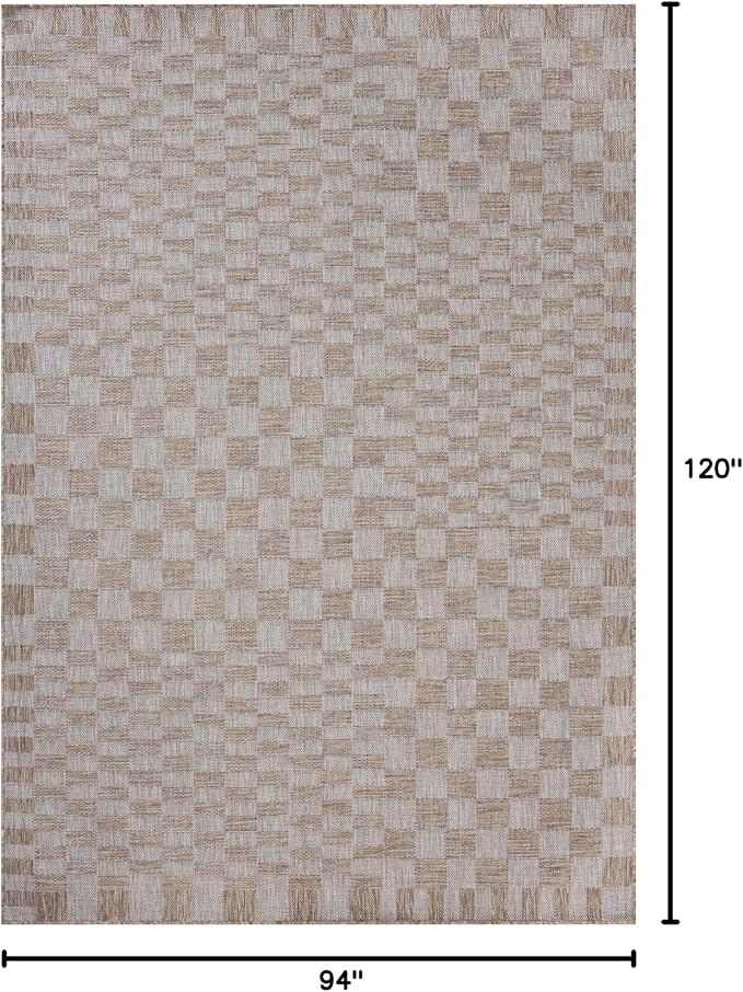 Loloi Amber Lewis Topanga Collection TOP-03 Natural/Dove 7'-10" x 10' Indoor/Outdoor Area Rug