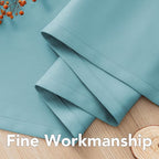 H.VERSAILTEX Insulated Thermal Blackout 52 x 72 Inch Long Curtain Panels Pair - Nickel Grommet Window Drapes for Bedroom/Living Room (Solid Aqua,Set of 2)